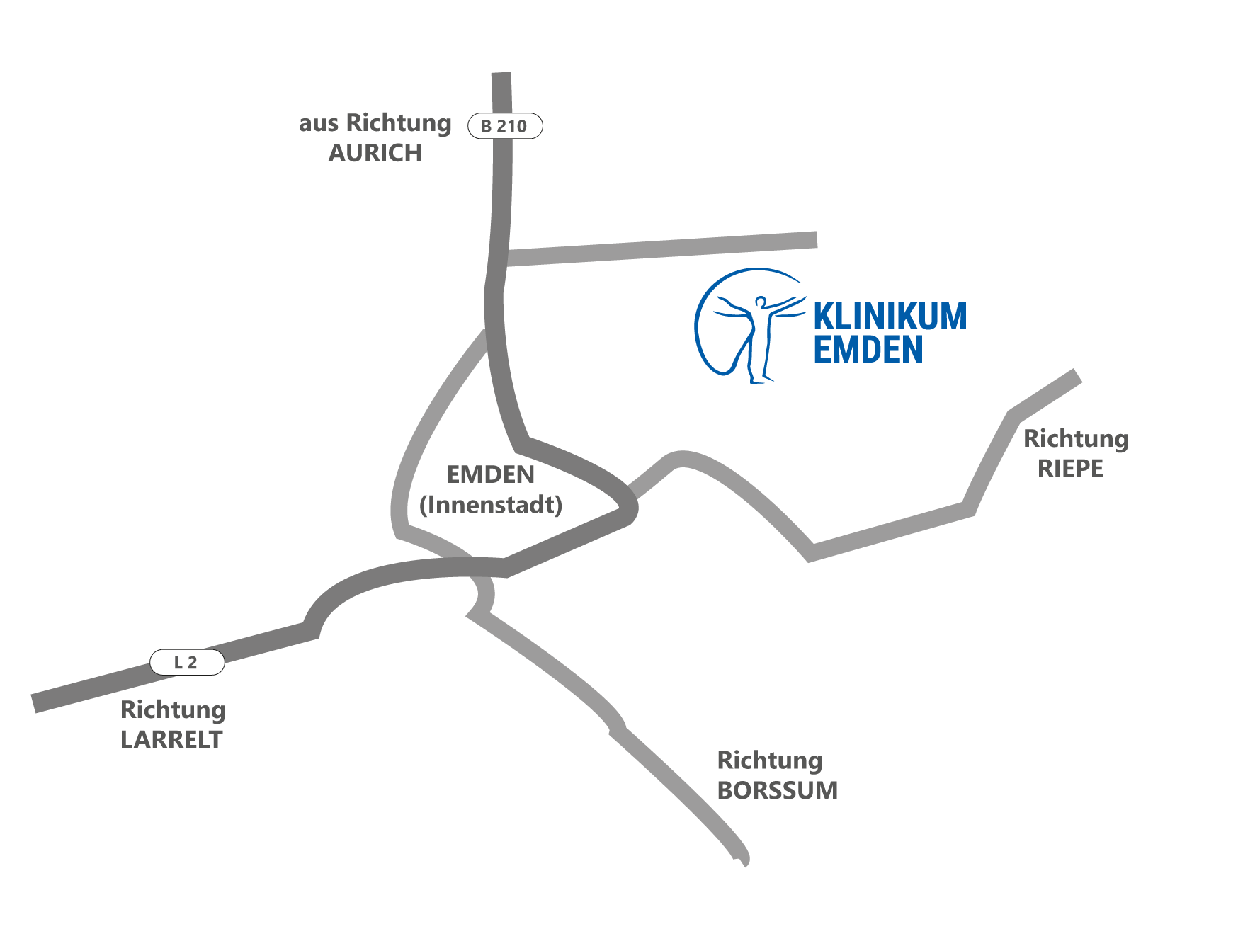 Anfahrt Klinikum Emden