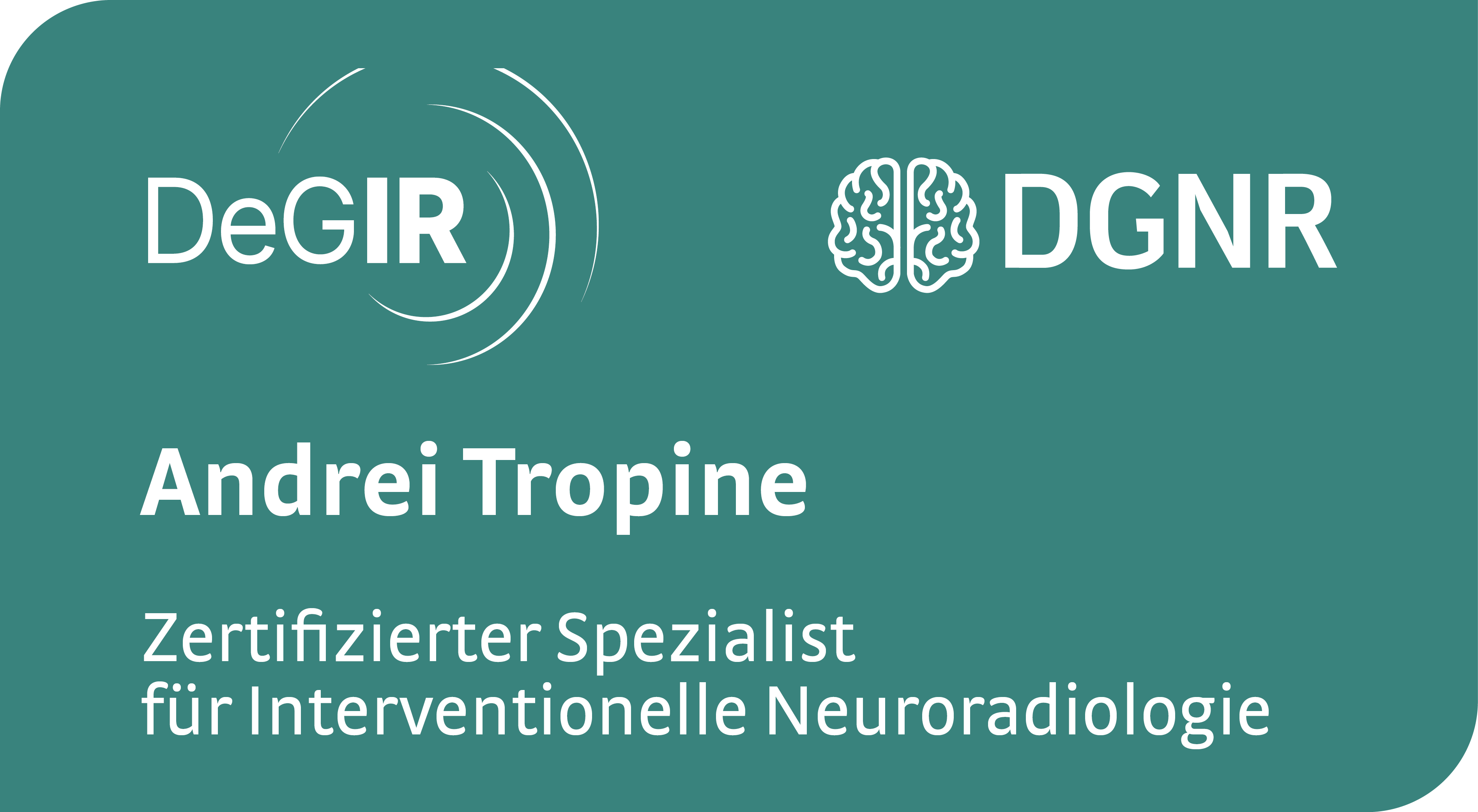 DeGIR-/DGNR-Stufe-2-Zertifizierung Dr. Andrei Tropine